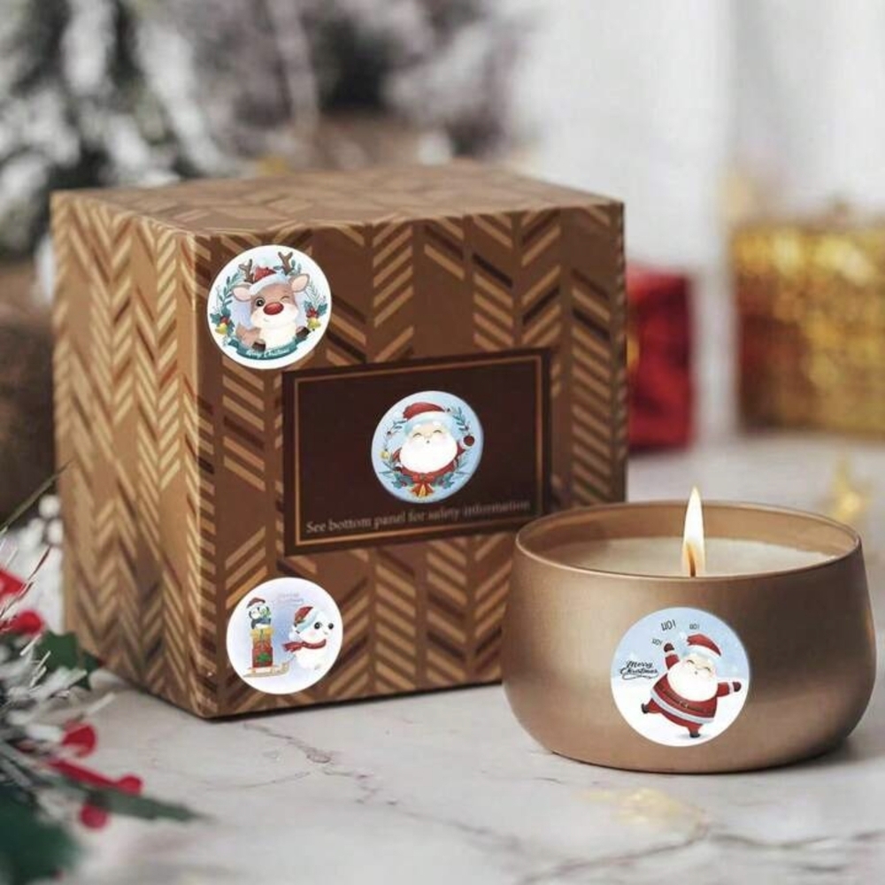Holiday Assorted Stickers 1" - 500 Count NIP - Picture 2 of 5